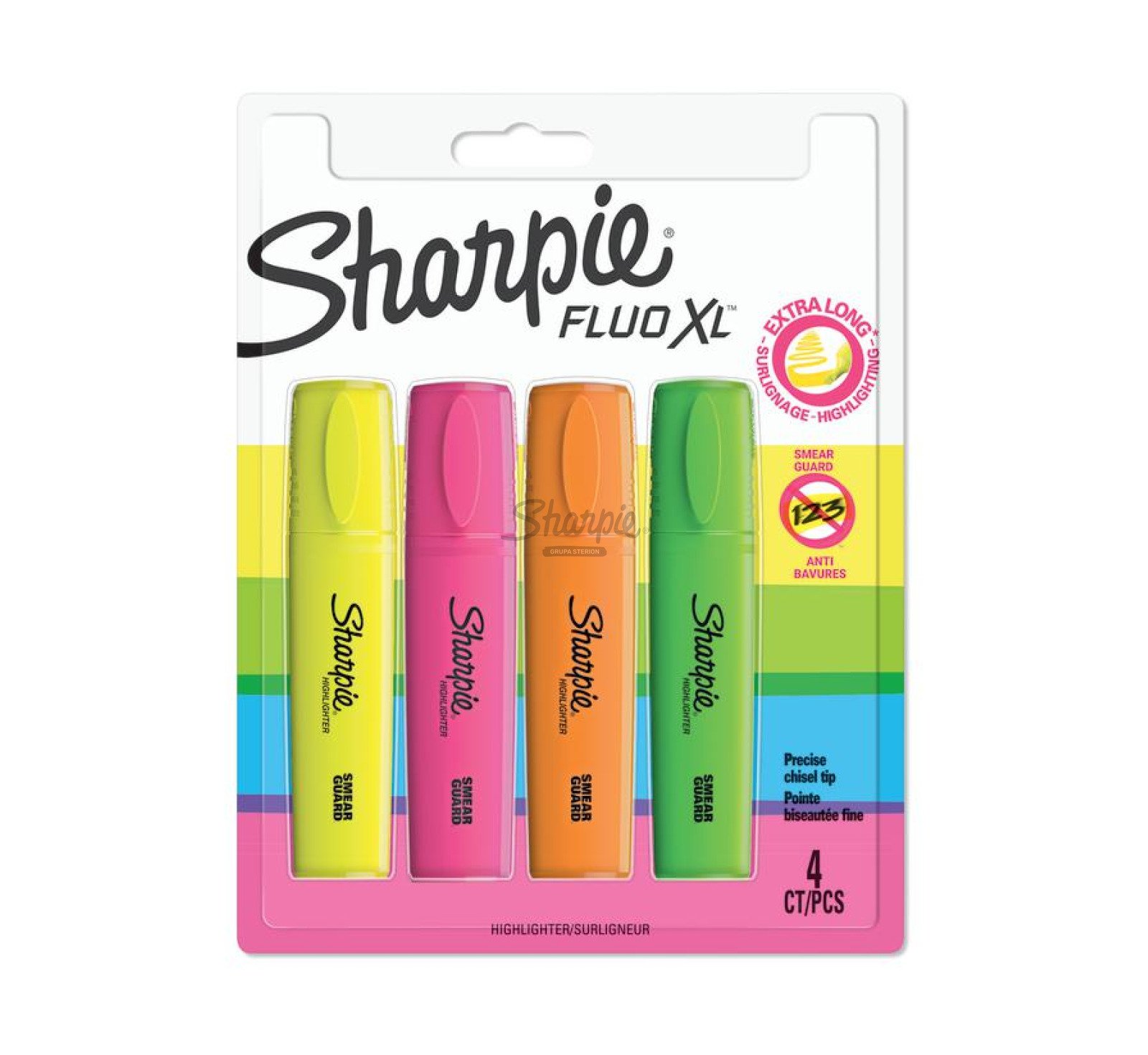 Sharpie Fluo XL Highlighters Mix 4 Count