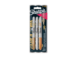 Sharpie Permanent Markers Assorted Metallic Colours 3 pcs.