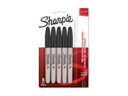 Sharpie Permanent Marker fine Black - 5 pcs. set