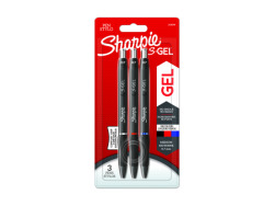 Sharpie S-Gel Gel Pens 0.7mm - Black, Red & Blue Ink - 3 pcs.