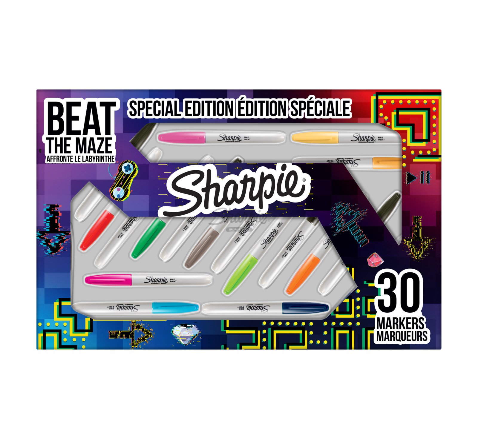 Sharpie Permanent Marker Set Beat The Maze - 30 pcs