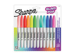 Sharpie Permanent Markers Fine Glam Pop 12 pcs