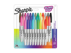 Sharpie Permanent Markers Fine Glam Pop 34 pcs.