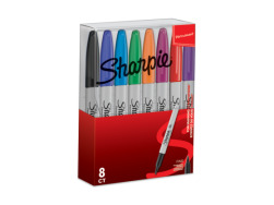 Sharpie Permanent Markers Fine Point Assorted Colours  - 8 pcs.